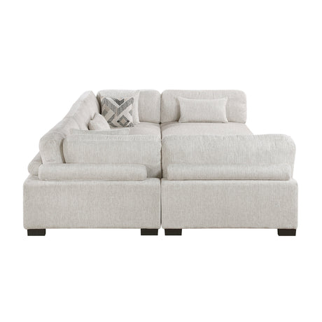 Tinley Beige 6-Piece Modular Sectional with Ottoman - Ornate Home