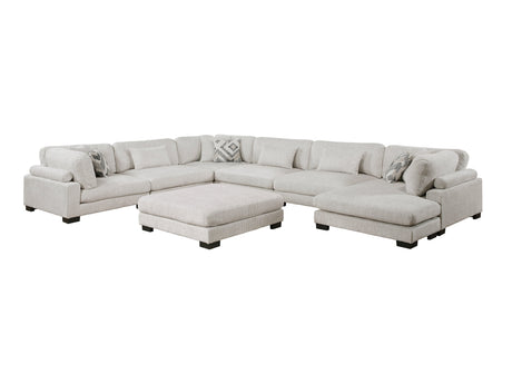Tinley Beige 7-Piece Modular Sectional with Ottoman - Ornate Home