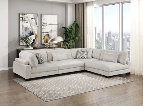 Tinley Beige Modular Armless Chair - Ornate Home