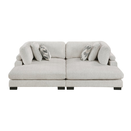 Tinley Beige Modular Double Chaise Sectional - Ornate Home