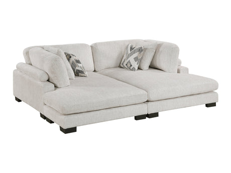Tinley Beige Modular Double Chaise Sectional - Ornate Home