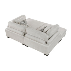 Tinley Beige Modular Double Chaise Sectional - Ornate Home