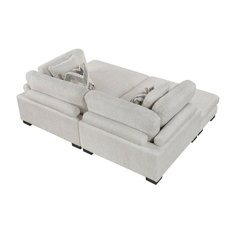 Tinley Beige Modular Double Chaise Sectional - Ornate Home