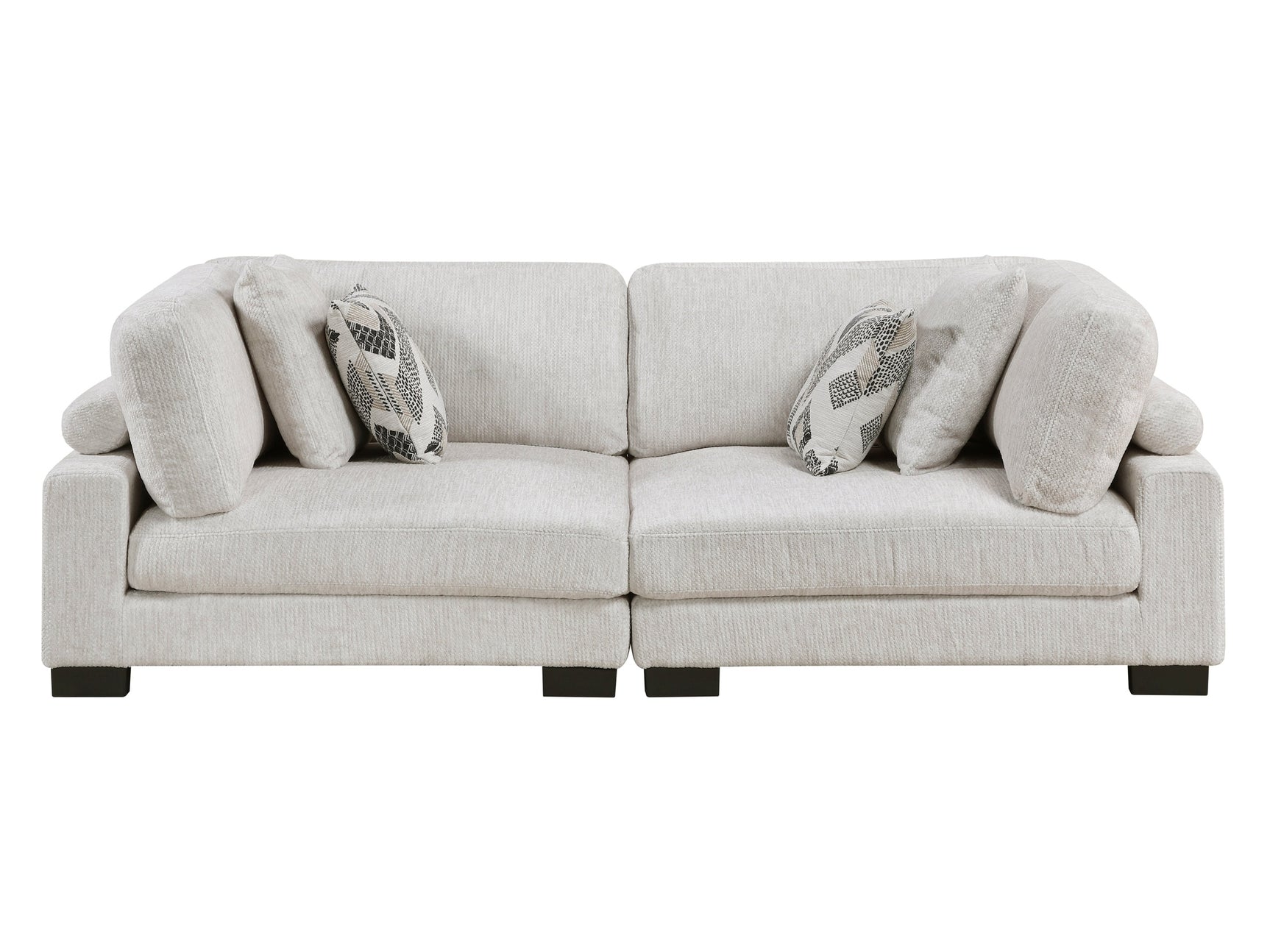 Tinley Beige Modular Loveseat Sectional - Ornate Home