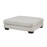 Tinley Beige Ottoman - Ornate Home