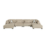 Tinley Brown 4-Piece Modular Sectional with Chaise - Ornate Home