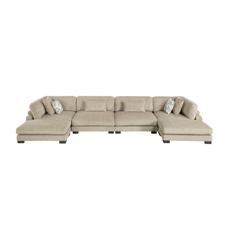 Tinley Brown 4-Piece Modular Sectional with Chaise - Ornate Home