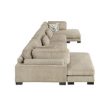Tinley Brown 4-Piece Modular Sectional with Chaise - Ornate Home