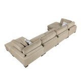 Tinley Brown 4-Piece Modular Sectional with Chaise - Ornate Home