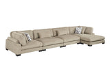 Tinley Brown 4-Piece Modular Sectional with Chaise - Ornate Home