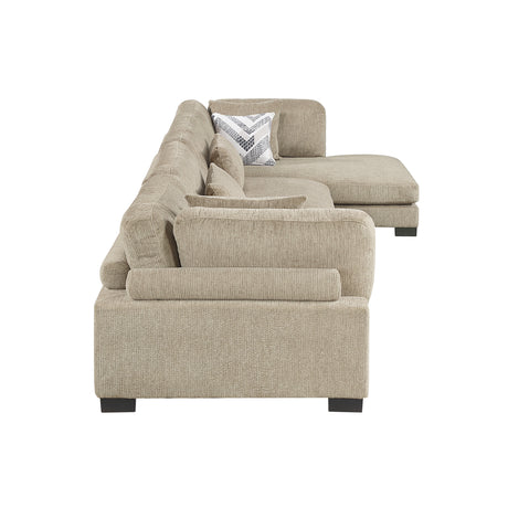 Tinley Brown 4-Piece Modular Sectional with Chaise - Ornate Home