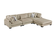 Tinley Brown 4-Piece Modular Sectional with Ottoman - Ornate Home