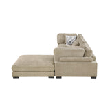 Tinley Brown 4-Piece Modular Sectional with Ottoman - Ornate Home