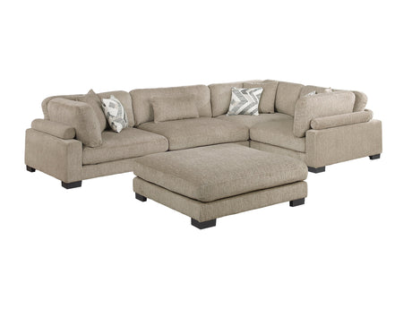 Tinley Brown 5-Piece Modular Sectional with Ottoman - Ornate Home