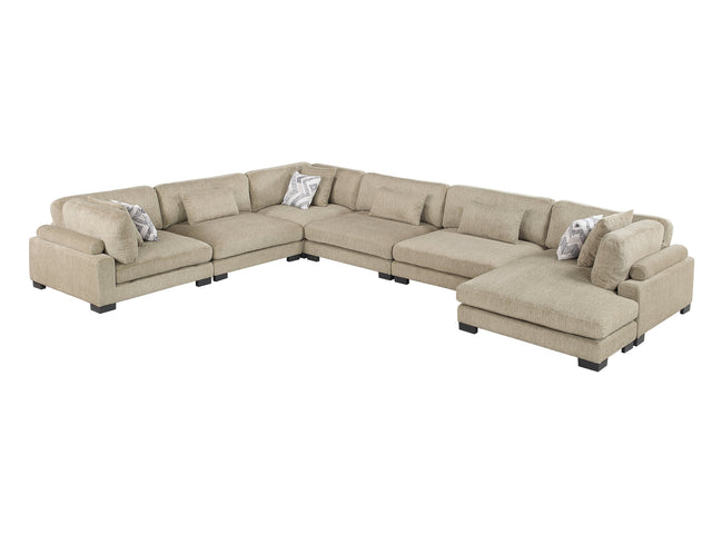 Tinley Brown 6-Piece Modular Sectional with Chaise - Ornate Home