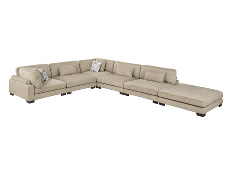 Tinley Brown 6-Piece Modular Sectional with Ottoman - Ornate Home