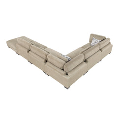 Tinley Brown 6-Piece Modular Sectional with Ottoman - Ornate Home