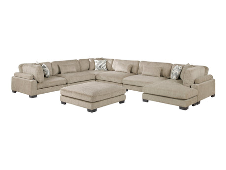 Tinley Brown 7-Piece Modular Sectional with Ottoman - Ornate Home