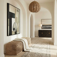 Tino Woodtone Rattan Bench - Ornate Home