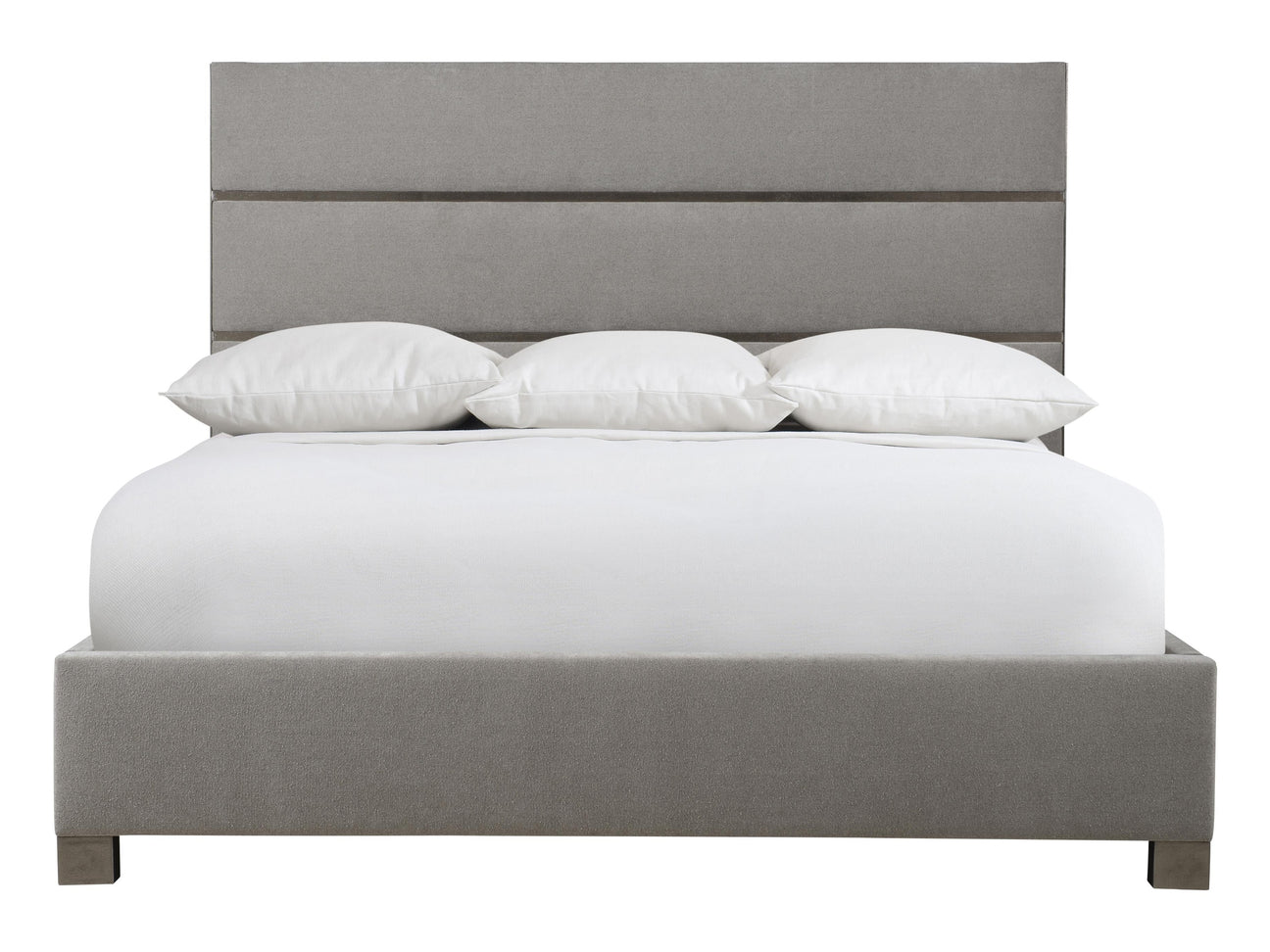 Tinsley Grey Fabric Panel King Bed - Ornate Home