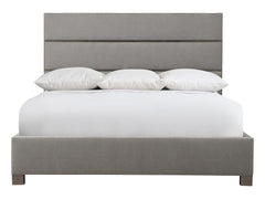 Tinsley Grey Fabric Panel King Bed - Ornate Home