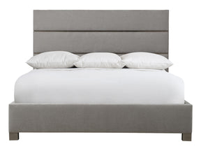 Tinsley Grey Fabric Panel King Bed - Ornate Home