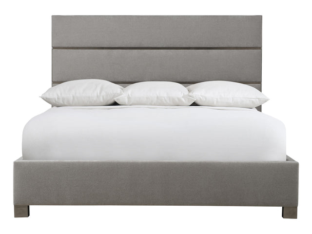 Tinsley Grey Fabric Panel King Bed - Ornate Home