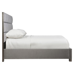 Tinsley Grey Fabric Panel King Bed - Ornate Home