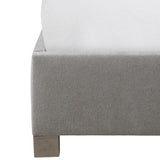 Tinsley Grey Fabric Panel King Bed - Ornate Home