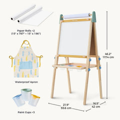 Tiny Land® 3-in-1 Art Easel for Kids - Ornate Home