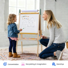 Tiny Land® 3-in-1 Art Easel for Kids - Ornate Home