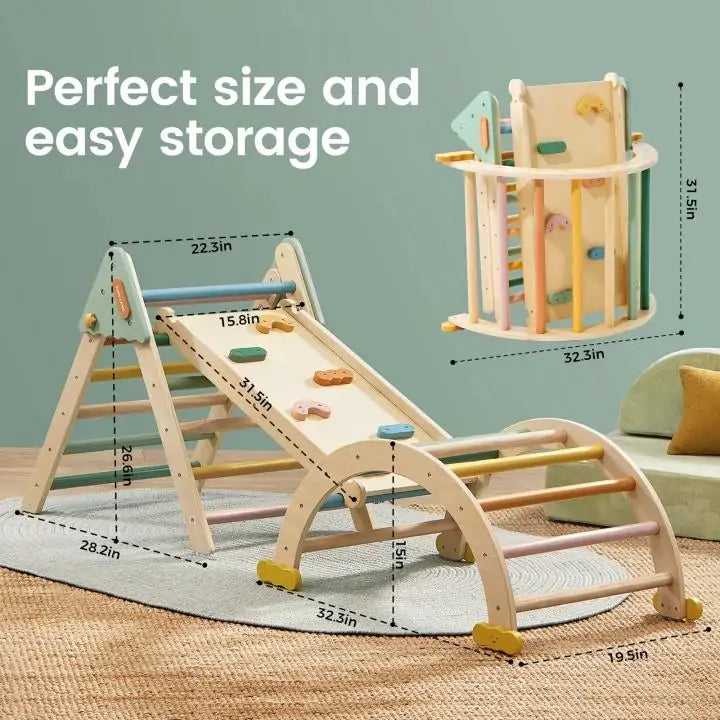 Tiny Land® 7-in-1 Morandi Pikler Triangle Set - Ornate Home
