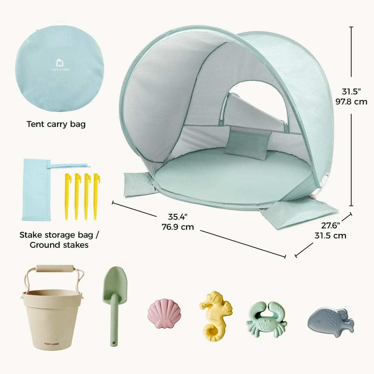 Tiny Land® One-Stop Beach Toy & Tent Set - Ornate Home