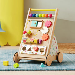 Tiny Land® Premium Natural Wooden Activity Walker - Ornate Home