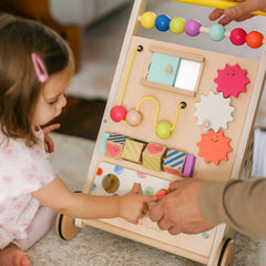 Tiny Land® Premium Natural Wooden Activity Walker - Ornate Home