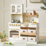 Tiny Land® Wooden Play Kitchen with Storage for Creative Toddlers - Ornate Home