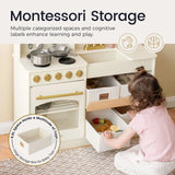Tiny Land® Wooden Play Kitchen with Storage for Creative Toddlers - Ornate Home