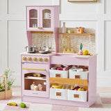 Tiny Land® Wooden Play Kitchen with Storage for Creative Toddlers - Ornate Home