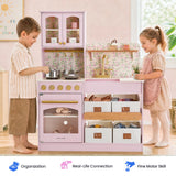 Tiny Land® Wooden Play Kitchen with Storage for Creative Toddlers - Ornate Home