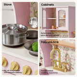 Tiny Land® Wooden Play Kitchen with Storage for Creative Toddlers - Ornate Home