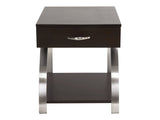 Tioga Espresso/Chrome End Table - Ornate Home
