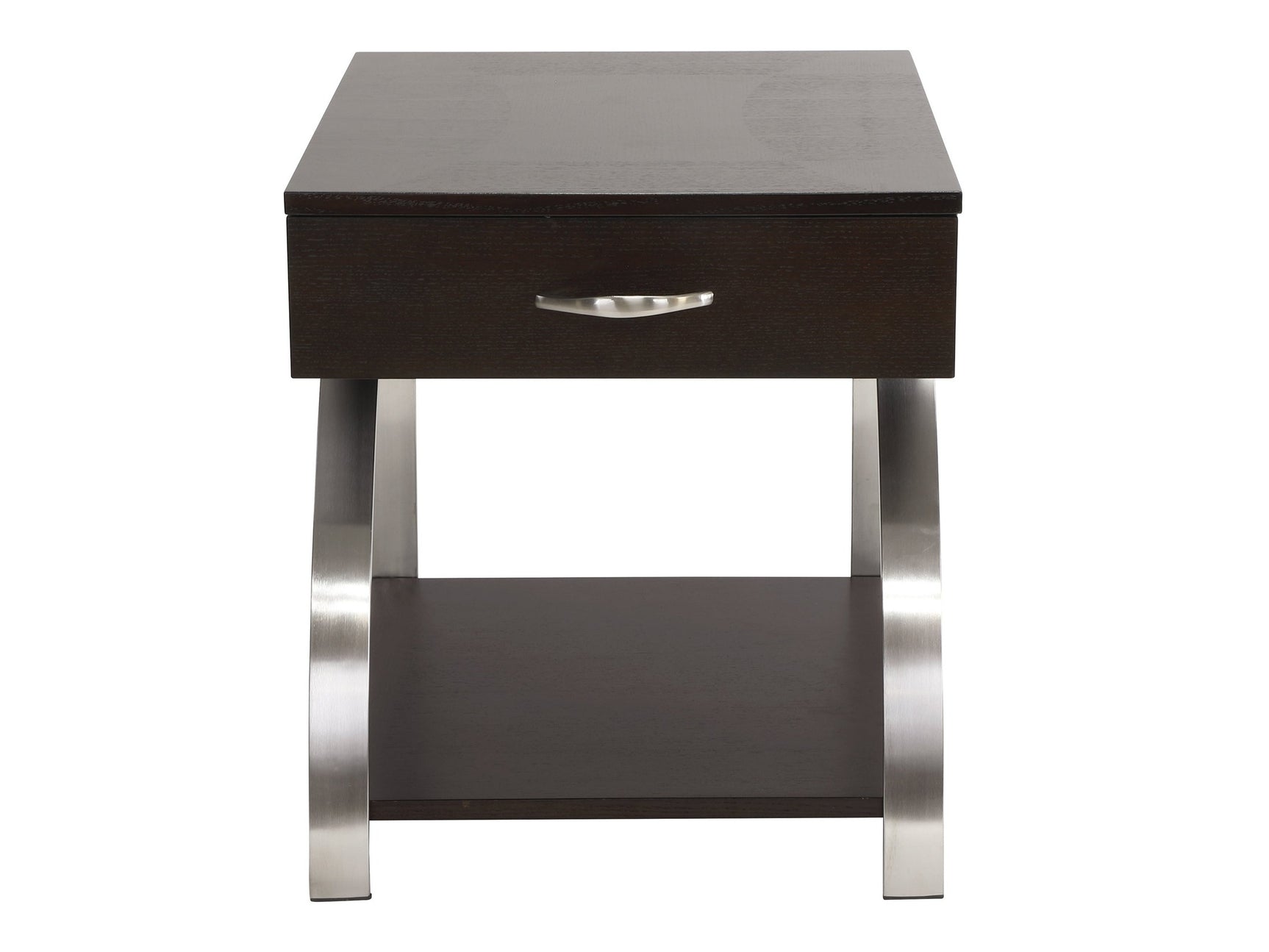 Tioga Espresso/Chrome End Table - Ornate Home