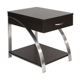 Tioga Espresso/Chrome End Table - Ornate Home