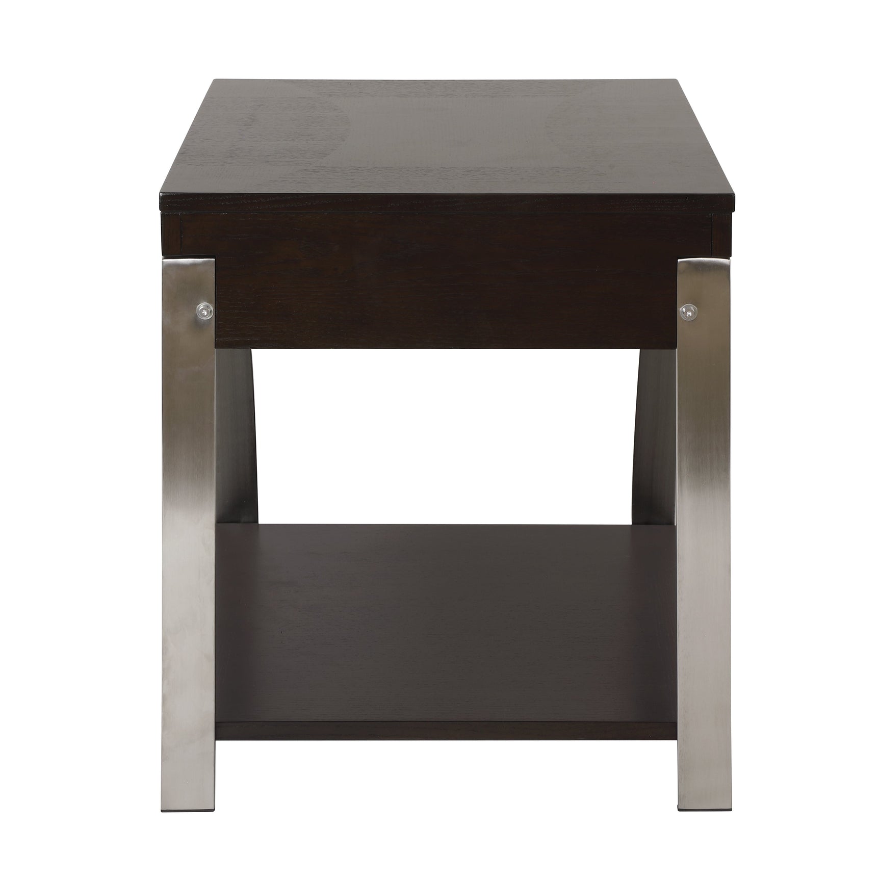 Tioga Espresso/Chrome End Table - Ornate Home