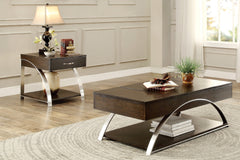 Tioga Espresso/Chrome End Table - Ornate Home