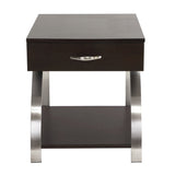 Tioga Espresso/Chrome End Table - Ornate Home