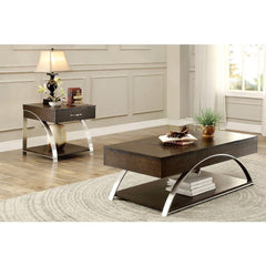 Tioga Espresso/Chrome End Table - Ornate Home