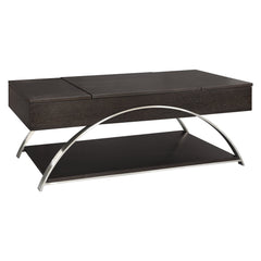 Tioga Espresso/Chrome Lift Top Cocktail Table - Ornate Home