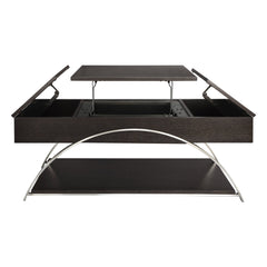 Tioga Espresso/Chrome Lift Top Cocktail Table - Ornate Home