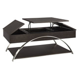 Tioga Espresso/Chrome Lift Top Cocktail Table - Ornate Home